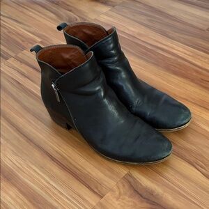 Lucky Brand Black Leather Ankle Boots